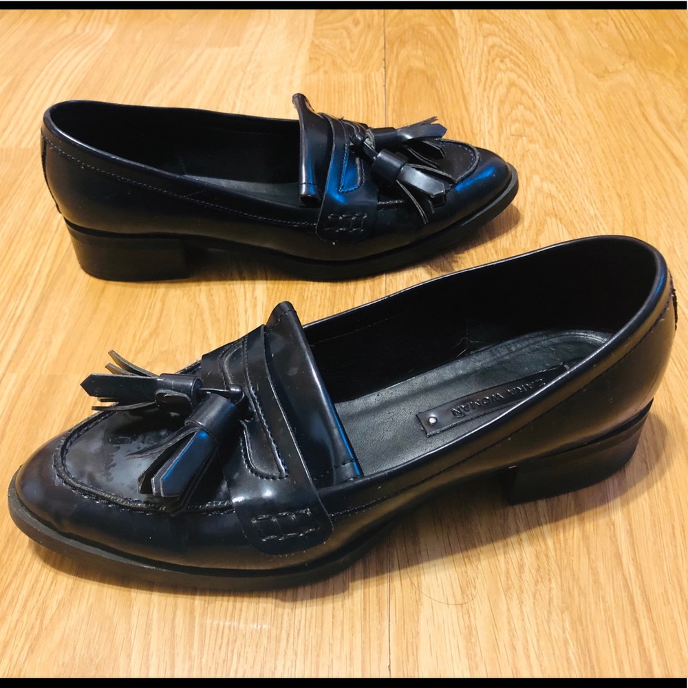 Zara Woman Leather loafers / slip-ons